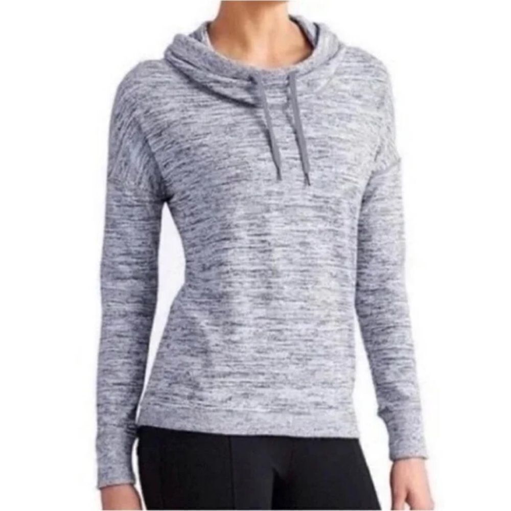 Athleta Blissful Cowl Neck Hoodie Gray Size Small